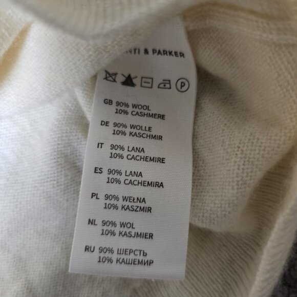 CHINTI & PARKER Care Bears Cheer Bear Sweater M Wool Cashmere Pink Rainbow Knit - Picture 6 of 11